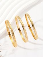 Simple Style Argyle Copper Gold Plated Silver Plated Bangle In Bulk main image 1