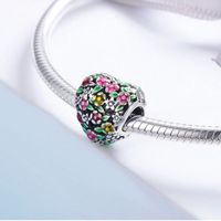 Simple Style Shiny Cactus Floral Sterling Silver Inlay Zircon Jewelry Accessories main image 4