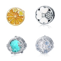 Simple Style Shiny Cactus Floral Sterling Silver Inlay Zircon Jewelry Accessories main image 2