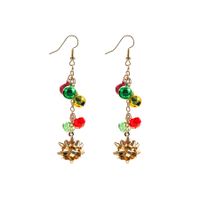 1 Pair Christmas Colorful Flower Plating Artificial Crystal Alloy Ear Hook main image 2