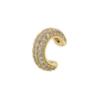 1 Pair Casual Classic Style C Shape Plating Inlay Copper Zircon 18k Gold Plated Ear Cuffs main image 5