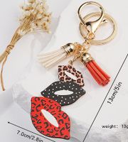 Simple Style Lips Tassel Metal Women's Bag Pendant Keychain main image 5