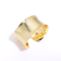 Casual Simple Style Solid Color Copper Indentation Plating 18k Gold Plated Bangle main image 3