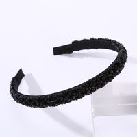 Women's Simple Style Shiny Solid Color Plastic Inlay Rhinestones Hair Band sku image 1