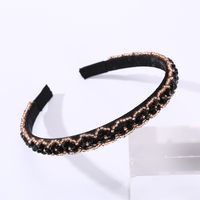 Women's Simple Style Shiny Solid Color Plastic Inlay Rhinestones Hair Band sku image 2