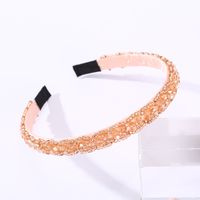 Women's Simple Style Shiny Solid Color Plastic Inlay Rhinestones Hair Band sku image 3