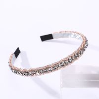 Women's Simple Style Shiny Solid Color Plastic Inlay Rhinestones Hair Band sku image 4