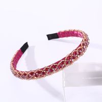 Women's Simple Style Shiny Solid Color Plastic Inlay Rhinestones Hair Band sku image 7