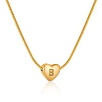 Elegant Letter Heart Shape Stainless Steel Titanium Steel Necklace sku image 7