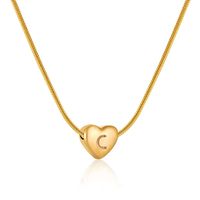 Elegant Letter Heart Shape Stainless Steel Titanium Steel Necklace sku image 17