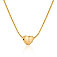 Elegant Letter Heart Shape Stainless Steel Titanium Steel Necklace sku image 22