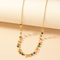 Retro Simple Style Round Alloy Plating Women's Necklace main image 1