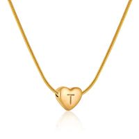 Elegant Letter Heart Shape Stainless Steel Titanium Steel Necklace sku image 7