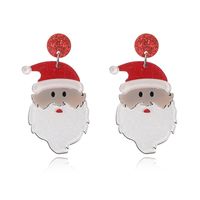 Wholesale Jewelry Vintage Style Christmas Tree Santa Claus Elk Arylic Sequins Drop Earrings main image 6