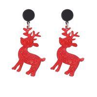 Wholesale Jewelry Vintage Style Christmas Tree Santa Claus Elk Arylic Sequins Drop Earrings main image 5