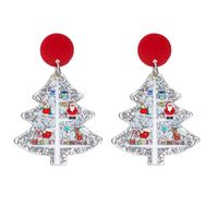 Wholesale Jewelry Vintage Style Christmas Tree Arylic No Inlaid Drop Earrings sku image 1