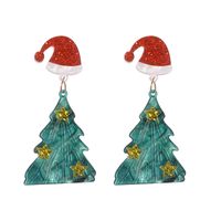 Wholesale Jewelry Vintage Style Christmas Tree Arylic No Inlaid Drop Earrings sku image 5