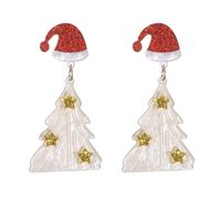 Wholesale Jewelry Vintage Style Christmas Tree Arylic No Inlaid Drop Earrings sku image 4