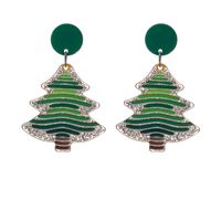 Wholesale Jewelry Vintage Style Christmas Tree Arylic No Inlaid Drop Earrings sku image 3