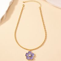 Retro French Style Flower Rhinestones Alloy Wholesale Necklace main image 11