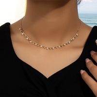 Commute Round Alloy Inlay Pearl Women's Necklace main image 4