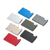 Unisex Solid Color Aluminium Alloy Open Wallets main image 7