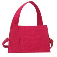 Women's Medium Suede Solid Color Basic Square Magnetic Buckle Shoulder Bag Handbag Crossbody Bag main image 5