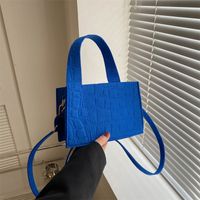 Women's Medium Suede Solid Color Basic Square Magnetic Buckle Shoulder Bag Handbag Crossbody Bag sku image 4