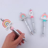 1 Piece Cartoon Rainbow Learning Plastic Cute Ballpoint Pen main image 3
