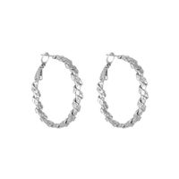 1 Pair Streetwear Solid Color Plating Stainless Steel Hoop Earrings main image 4