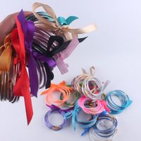 Korean Style Solid Color Plastic Ribbon Women's Wristband main image 3