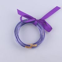 Korean Style Solid Color Plastic Ribbon Women's Wristband sku image 8