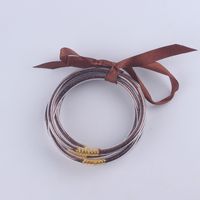 Korean Style Solid Color Plastic Ribbon Women's Wristband sku image 20