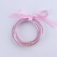 Korean Style Solid Color Plastic Ribbon Women's Wristband sku image 3