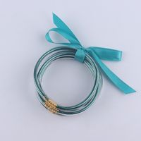 Korean Style Solid Color Plastic Ribbon Women's Wristband sku image 19