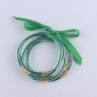 Korean Style Solid Color Plastic Ribbon Women's Wristband sku image 18