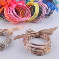Korean Style Solid Color Plastic Ribbon Women's Wristband main image 5