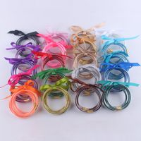 Korean Style Solid Color Plastic Ribbon Women's Wristband main image 1