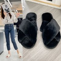 Women's Casual Solid Color Open Toe Cotton Slippers main image 2