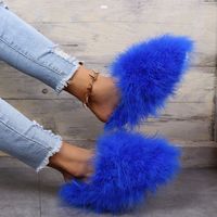 Women's Casual Solid Color Round Toe Plush Slippers sku image 8