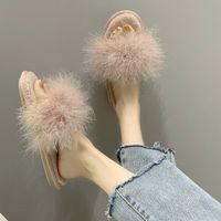 Women's Streetwear Solid Color Round Toe Slides Slippers Flip Flops main image 1