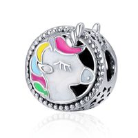 Casual Shiny Fox Unicorn Sterling Silver Inlay Zircon Jewelry Accessories main image 7