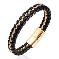 Classic Style Geometric Stainless Steel 18K Gold Plated None Bangle In Bulk main image 3