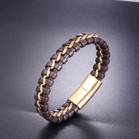 Classic Style Geometric Stainless Steel 18K Gold Plated None Bangle In Bulk main image 1