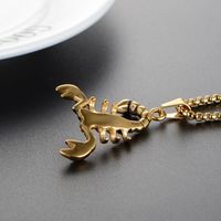1 Piece Stainless Steel None 18K Gold Plated Scorpion main image 3