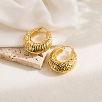 1 Pair Casual C Shape Plating Stainless Steel 14k Gold Plated Ear Studs main image 2