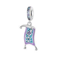 1 Piece Sterling Silver Zircon Inlay Polished Pendant Beads sku image 4