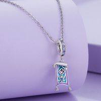 1 Piece Sterling Silver Zircon Inlay Polished Pendant Beads main image 5