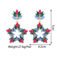 Wholesale Jewelry Glam Luxurious Shiny Pentagram Zinc Alloy Rhinestones Plating Hollow Out Inlay Dangling Earrings main image 8