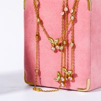 Lässig Einfacher Stil Kirsche Kupfer 18 Karat Vergoldet Zirkon Halskette Mit Anhänger In Masse main image 4